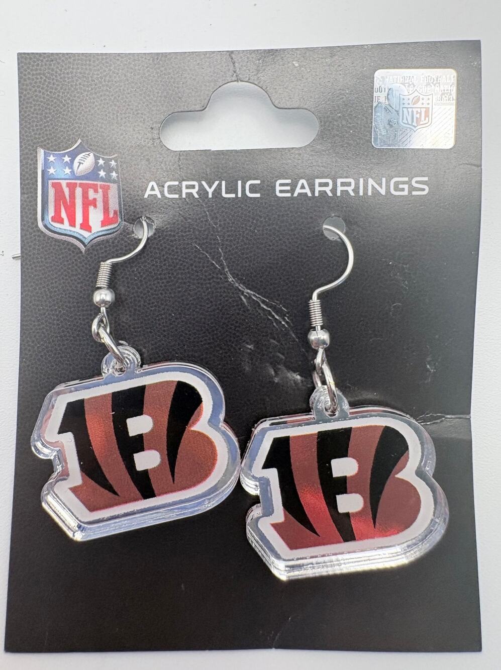 NFL Bengals Hook Earrings- NWT
